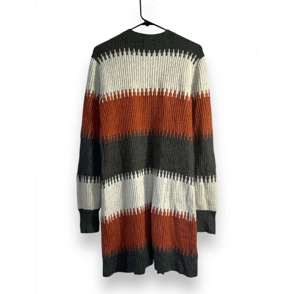 Daytrip Women's Grey Soft Ribbed Open Front Long Knit Sweater sz M Boho Western - Picture 4 of 4